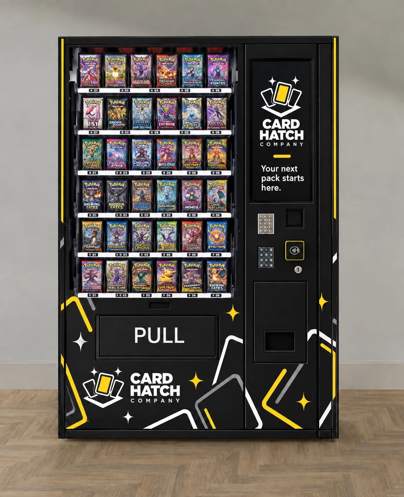 Card Hatch Company vending machine concept